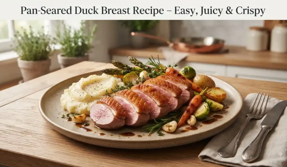 Pan-Seared Duck Breast Recipe – Easy, Juicy & Crispy