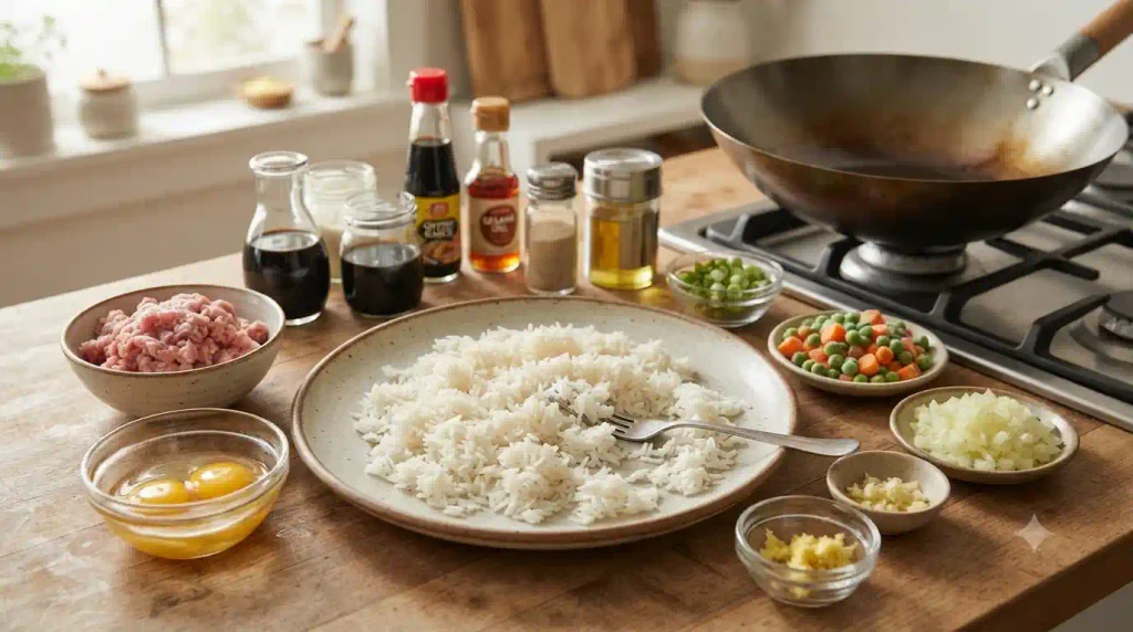 Chinese Pork Fried Rice Recipe – Savory & Soy-Infused