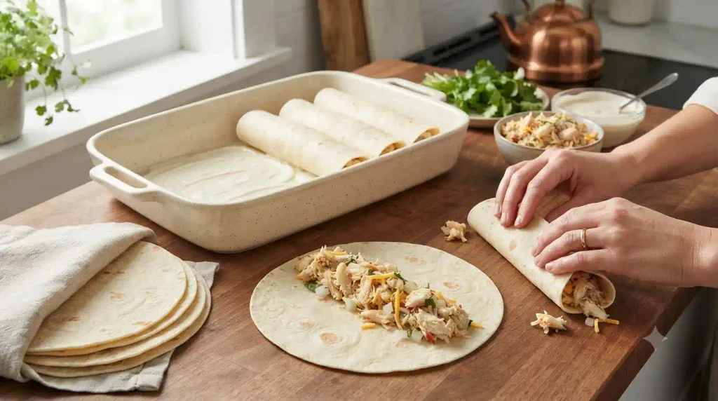 Crab Enchiladas Recipe – Creamy White Sauce & Addictive