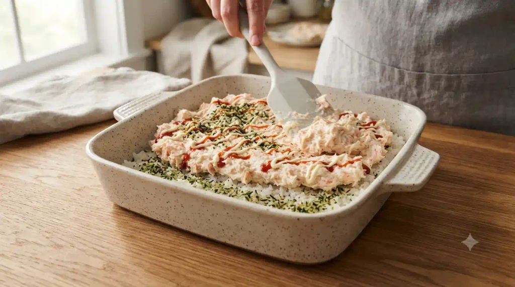 Crab Sushi Bake Recipe – Hot, Bubbly & Flavorful