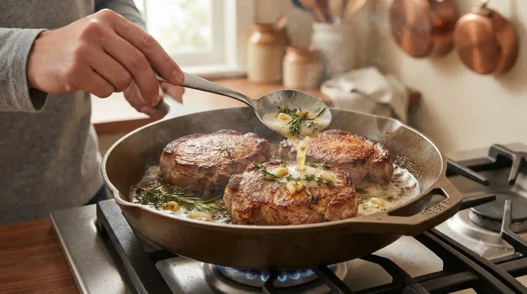 Pork Steak Recipe – Garlic Butter, Juicy & Tender