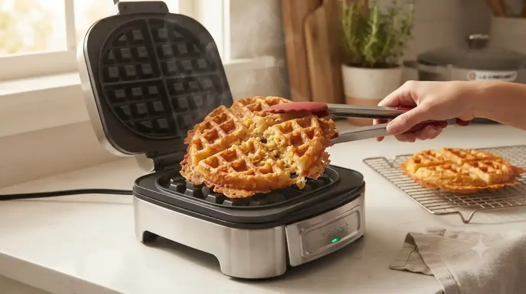Savory Rice Waffles Recipe – Genius, Crispy & Easy Savory Rice Waffles Recipe – Genius, Crispy & Easy