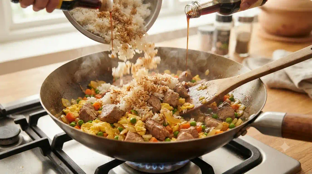 Chinese Pork Fried Rice Recipe – Savory & Soy-Infused