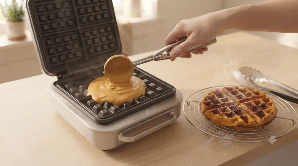 Pumpkin Waffles Recipe – Fluffy, Spiced & Full of Flavor