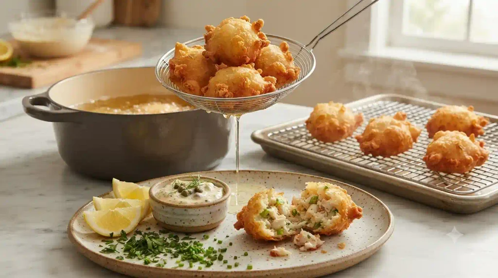 Crab Beignets Recipe – Light, Crispy & Zero-Grease Crab Beignets Recipe – Light, Crispy & Zero-Grease