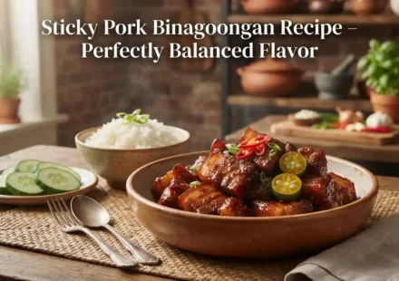Sticky Pork Binagoongan Recipe