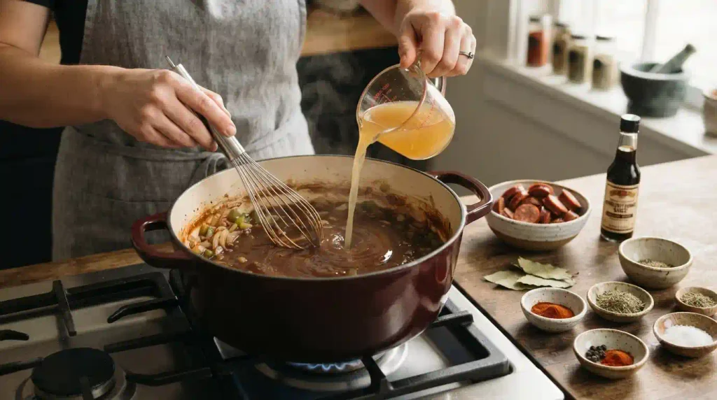 Easy Thick and Dark Sausage Gumbo Recipe Easy Thick and Dark Sausage Gumbo Recipe