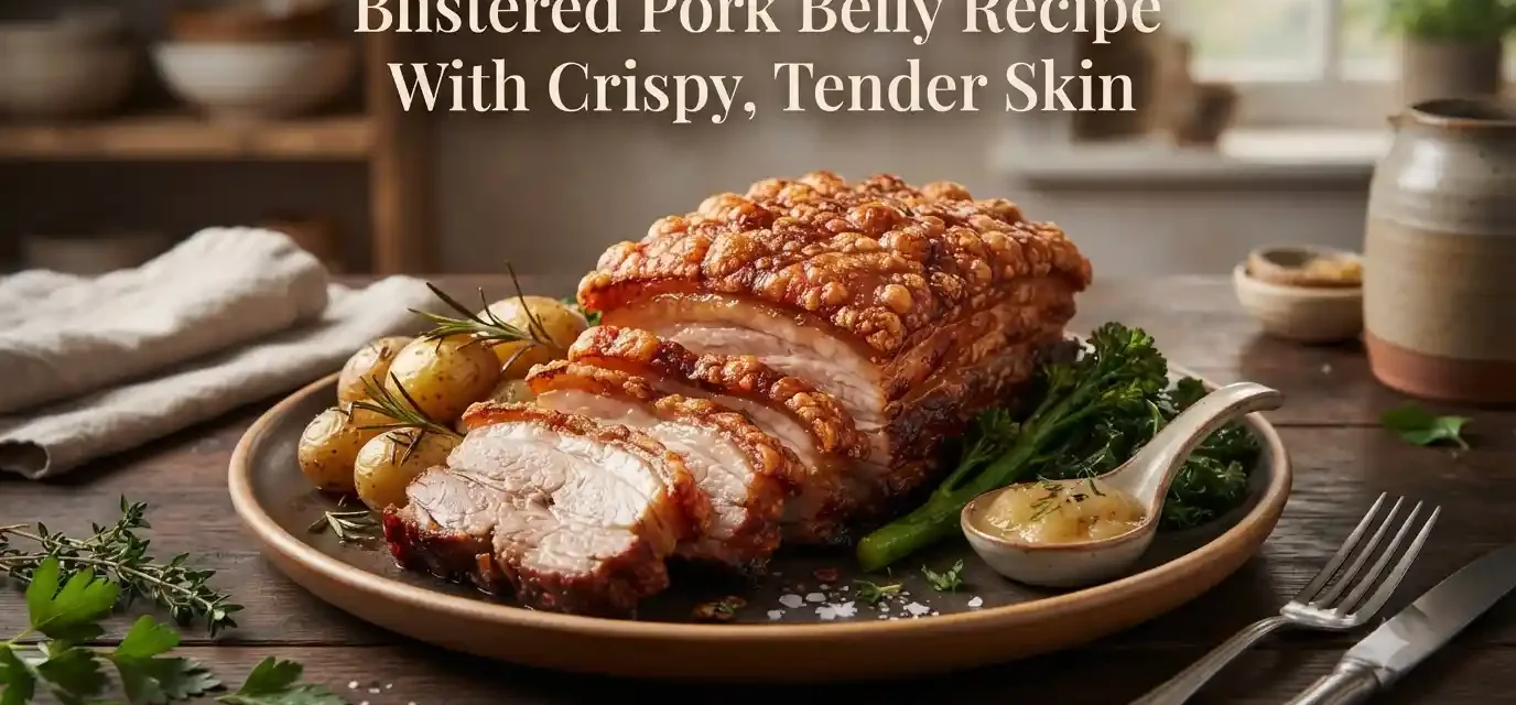 Blistered Pork Belly Recipe With Crispy, Tender Skin