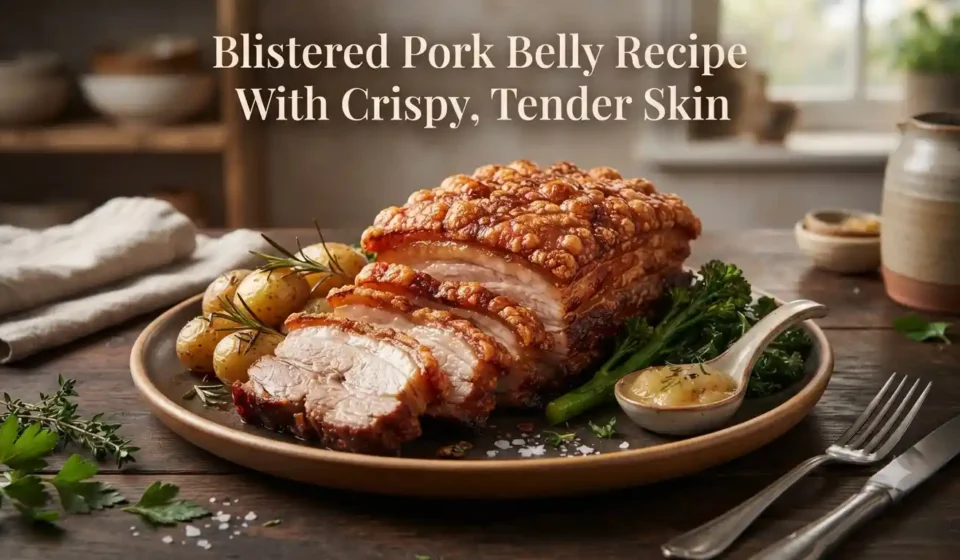 Blistered Pork Belly Recipe With Crispy, Tender Skin