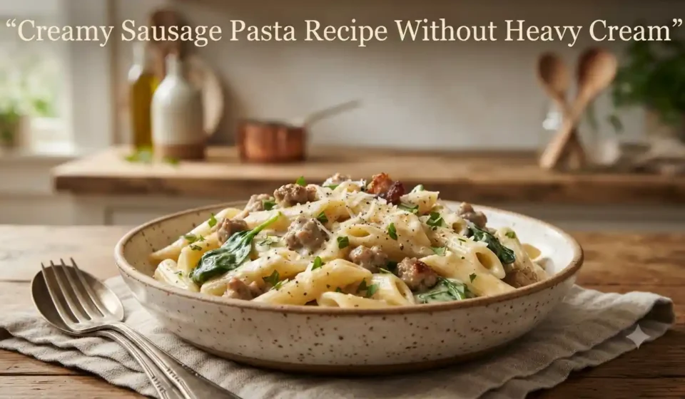 Creamy Sausage Pasta Recipe Without Heavy Cream