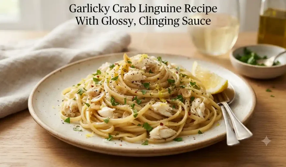 Garlicky Crab Linguine Recipe With Glossy, Clinging Sauce