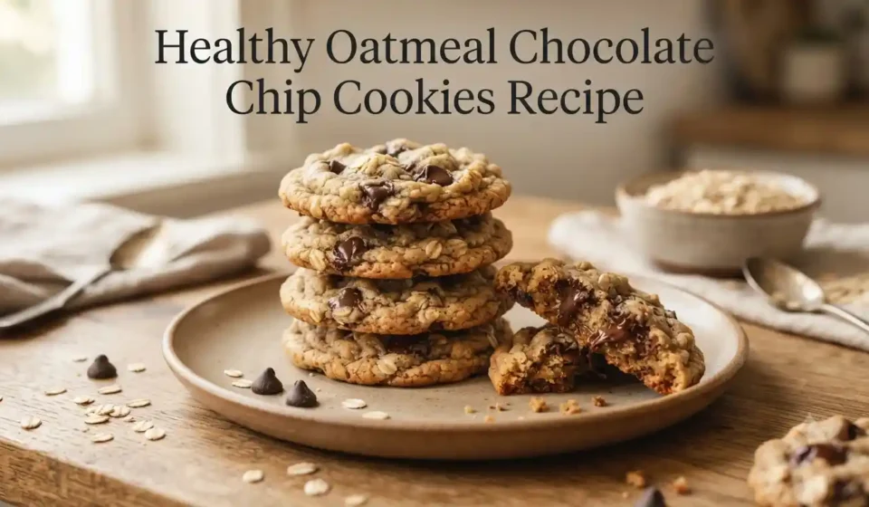 Healthy Oatmeal Chocolate Chip Cookies Recipe