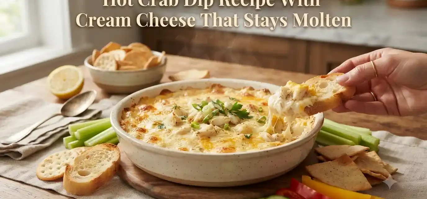 Hot Crab Dip Recipe With Cream Cheese That Stays Molten