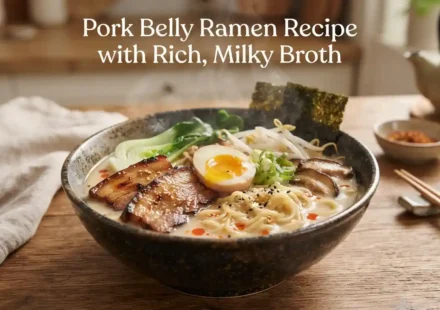 Pork Belly Ramen Recipe with Rich, Milky Broth