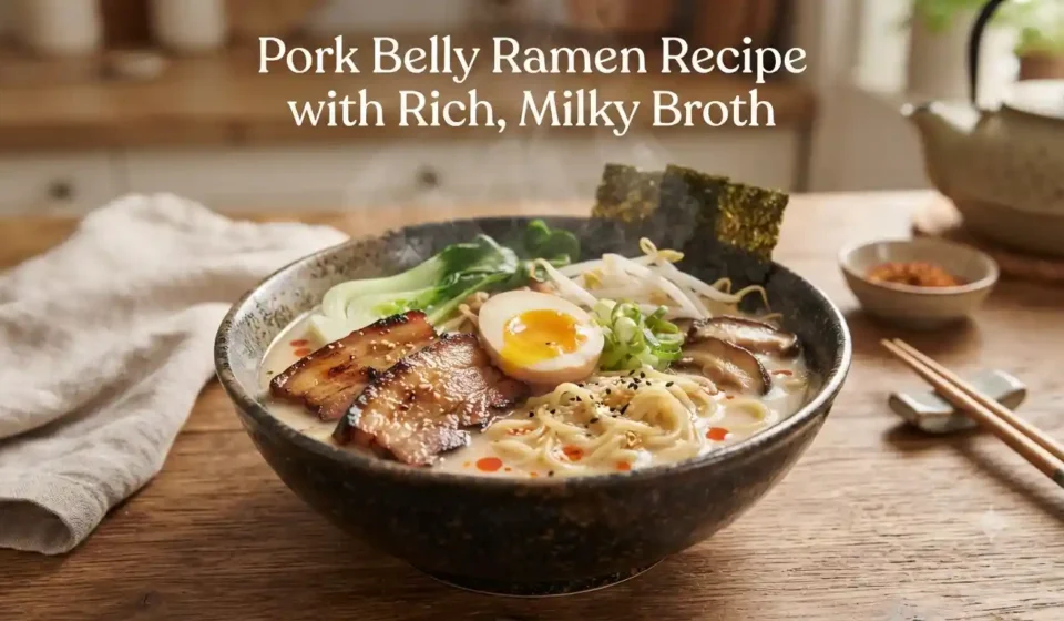 Pork Belly Ramen Recipe with Rich, Milky Broth