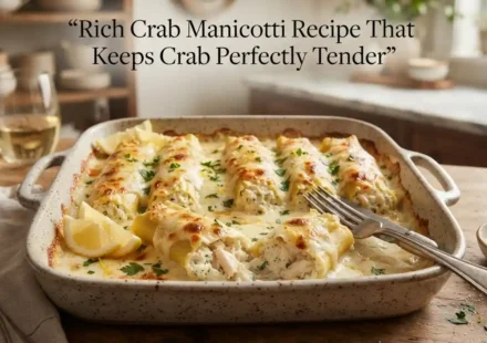 Rich Crab Manicotti Recipe That Keeps Crab Perfectly Tender