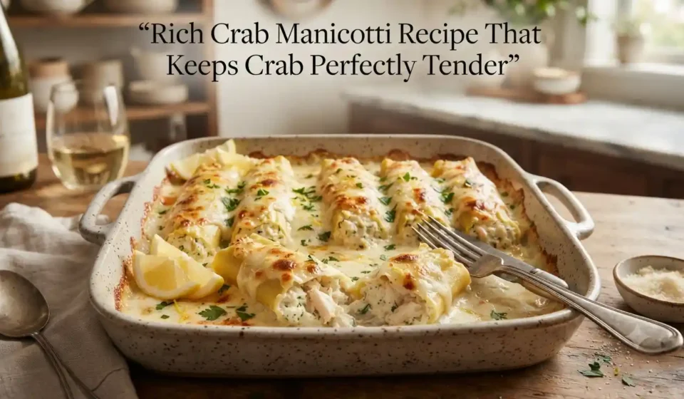 Rich Crab Manicotti Recipe That Keeps Crab Perfectly Tender