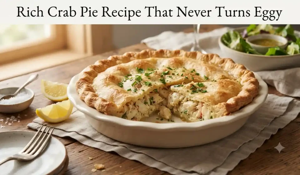 Rich Crab Pie Recipe That Never Turns Eggy