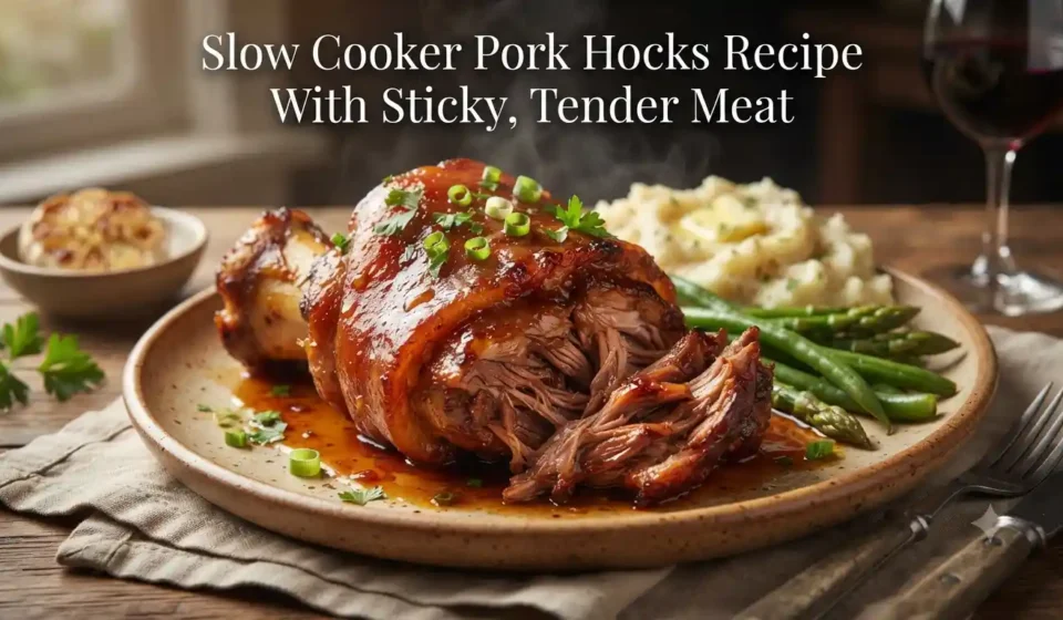 Slow Cooker Pork Hocks Recipe With Sticky, Tender Meat