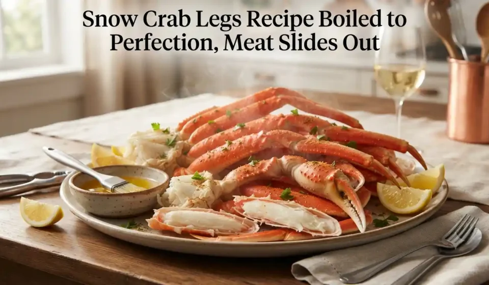 Snow Crab Legs Recipe Boiled to Perfection, Meat Slides Out