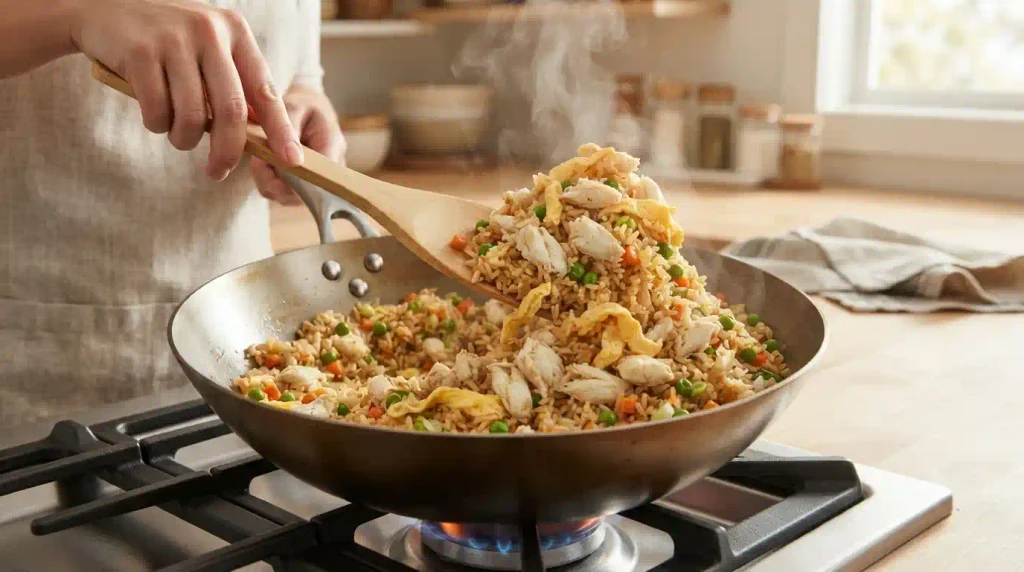 Crab Fried Rice Recipe with Delicate, Fluffy Texture Crab Fried Rice Recipe with Delicate, Fluffy Texture