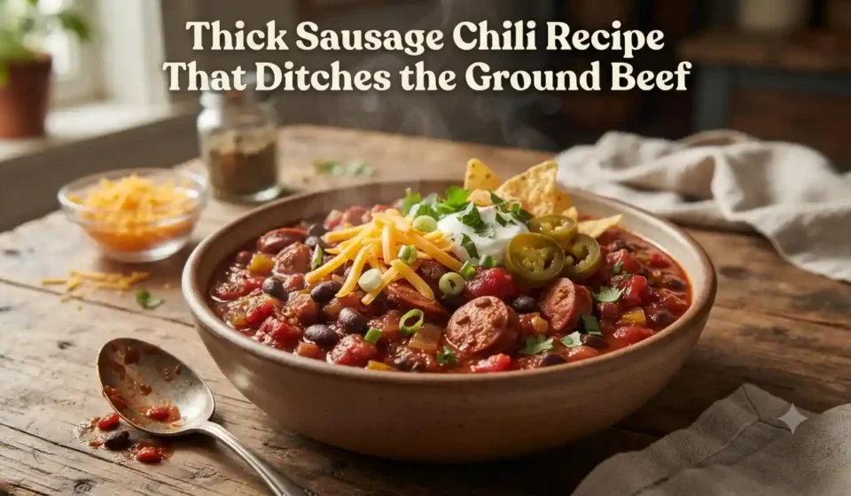 Thick Sausage Chili Recipe That Ditches the Ground Beef