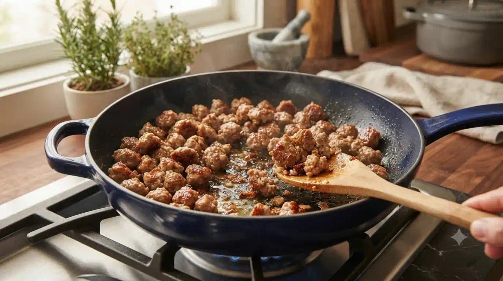 Creamy One-Pan Sausage Orzo Recipe, No Strainer Needed Creamy One-Pan Sausage Orzo Recipe, No Strainer Needed