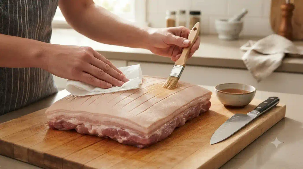 Blistered Pork Belly Recipe With Crispy, Tender Skin