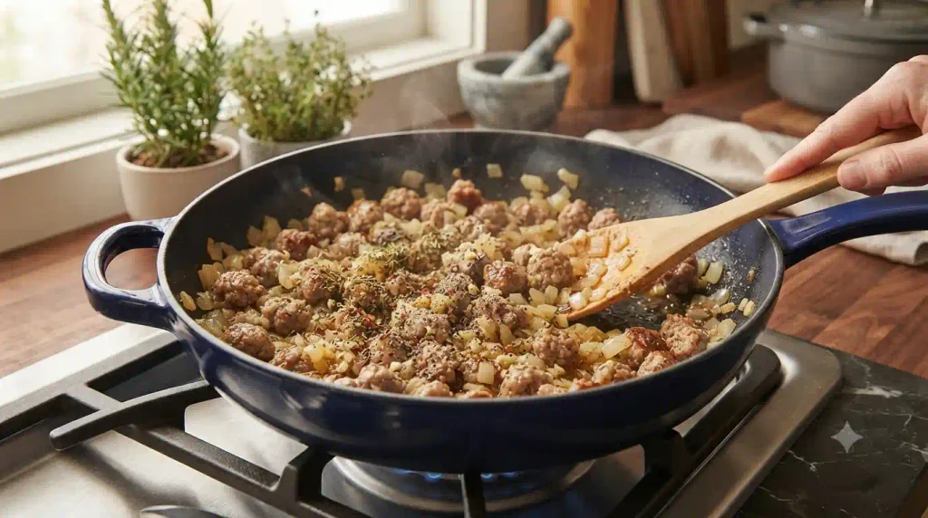 Creamy One-Pan Sausage Orzo Recipe, No Strainer Needed Creamy One-Pan Sausage Orzo Recipe, No Strainer Needed