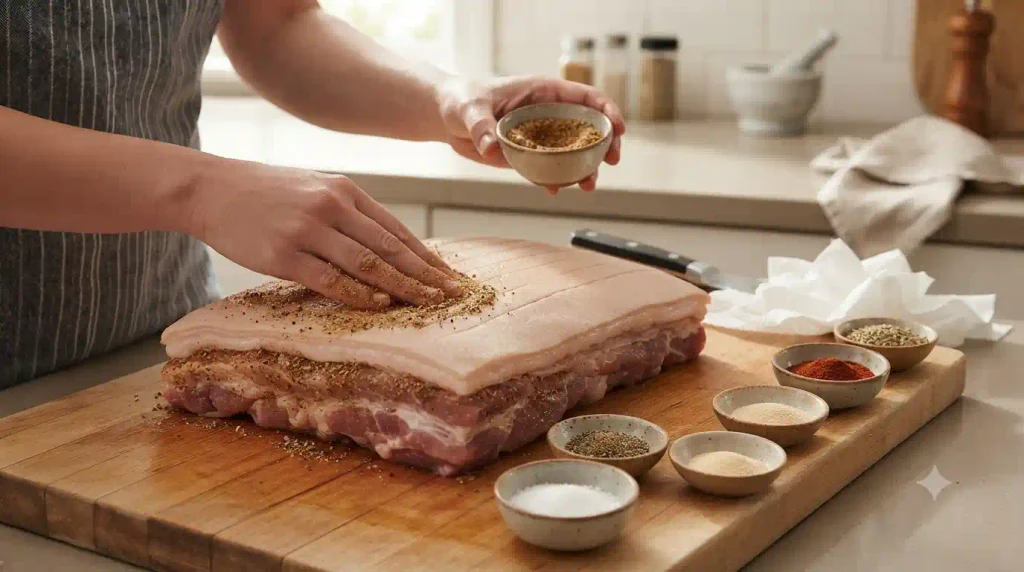 Blistered Pork Belly Recipe With Crispy, Tender Skin