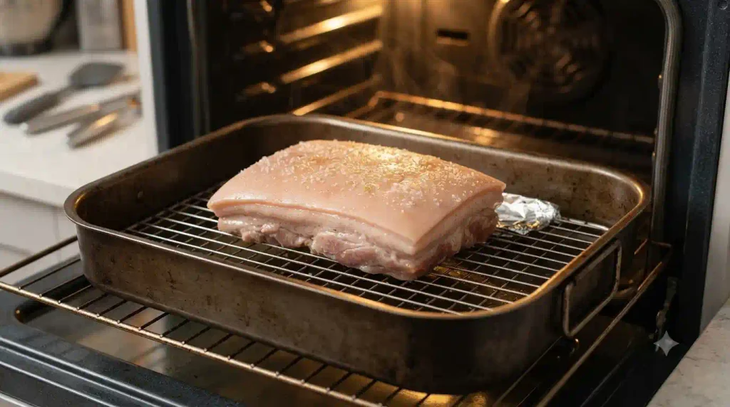 Blistered Pork Belly Recipe With Crispy, Tender Skin