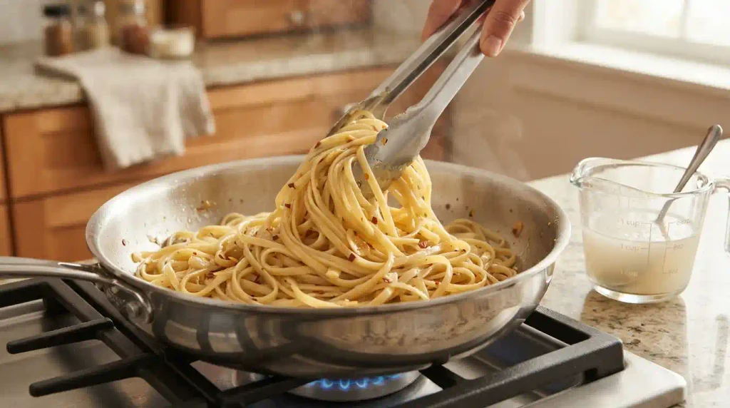 Garlicky Crab Linguine Recipe With Glossy, Clinging Sauce Garlicky Crab Linguine Recipe With Glossy, Clinging Sauce