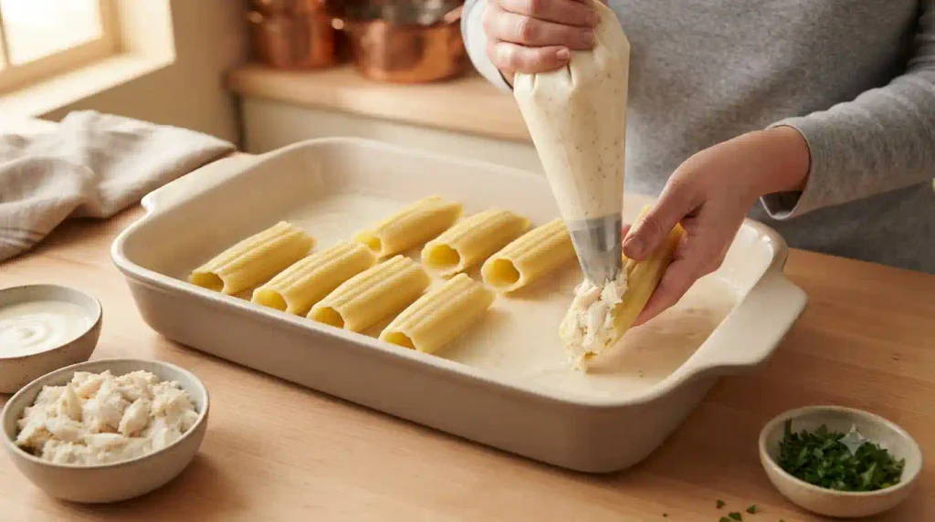 Rich Crab Manicotti Recipe That Keeps Crab Perfectly Tender Rich Crab Manicotti Recipe That Keeps Crab Perfectly Tender