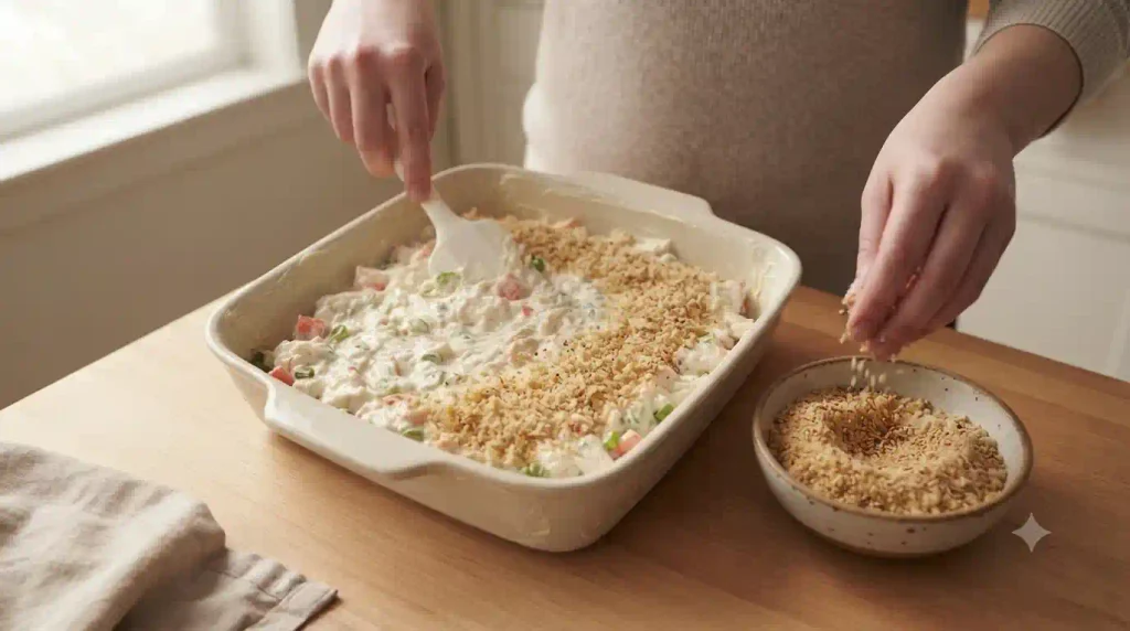 Chinese Crab Casserole Recipe That Skips the Hot Mayo Chinese Crab Casserole Recipe That Skips the Hot Mayo