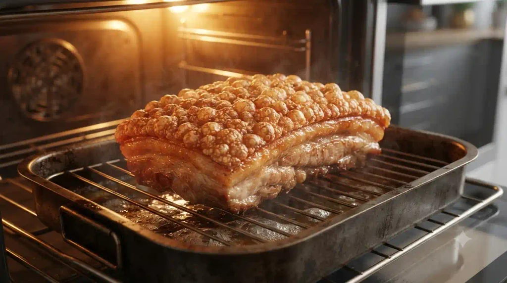 Blistered Pork Belly Recipe With Crispy, Tender Skin