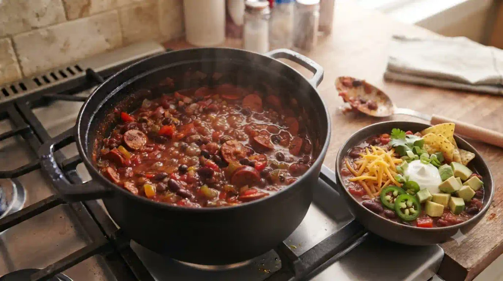 Thick Sausage Chili Recipe That Ditches the Ground Beef Thick Sausage Chili Recipe That Ditches the Ground Beef