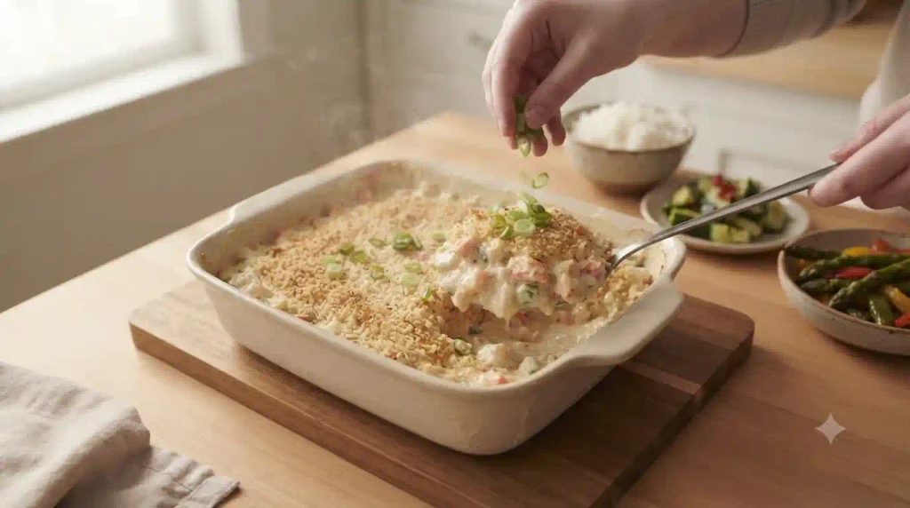 Chinese Crab Casserole Recipe That Skips the Hot Mayo Chinese Crab Casserole Recipe That Skips the Hot Mayo