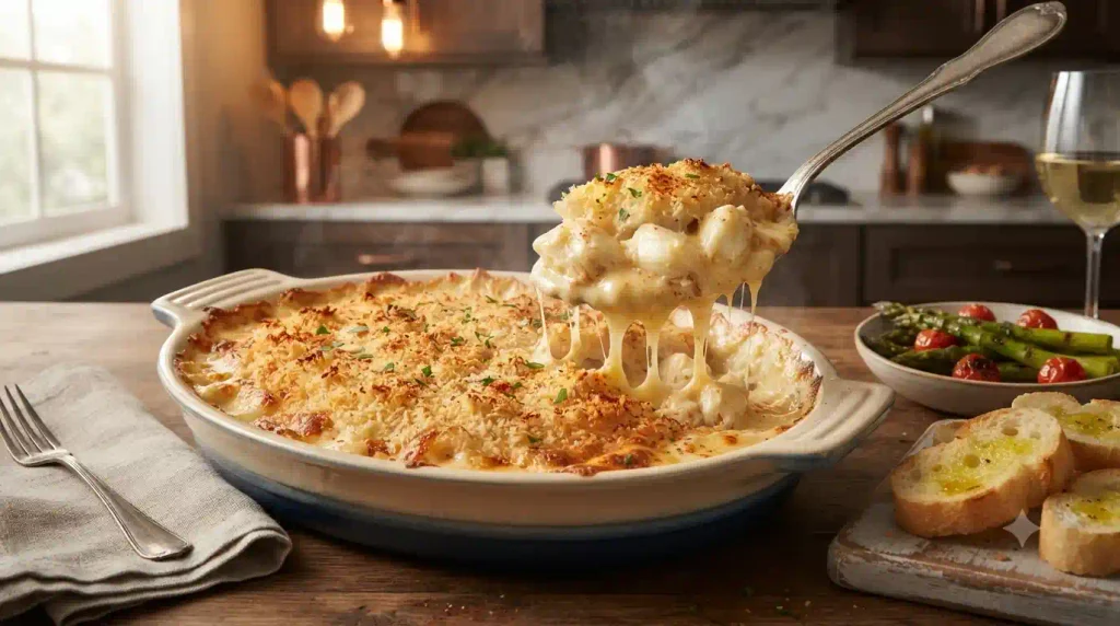 Cheesy Crab Au Gratin Recipe With Steakhouse-Style Flavor Cheesy Crab Au Gratin Recipe With Steakhouse-Style Flavor
